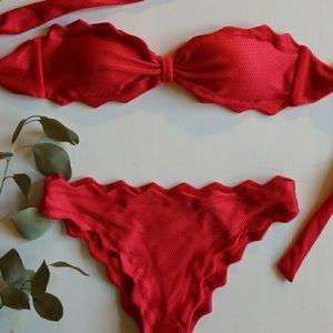 Adorable Cupshe red bikini; Small